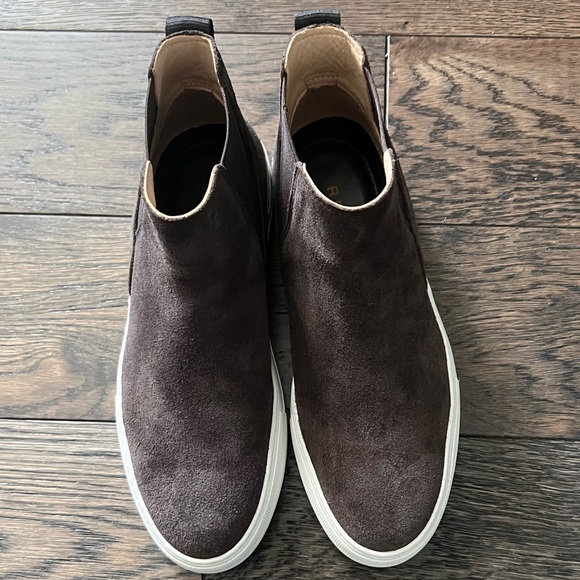 Reiss Alvie Brown Suede High Top Slip On - Picture 2 of 3
